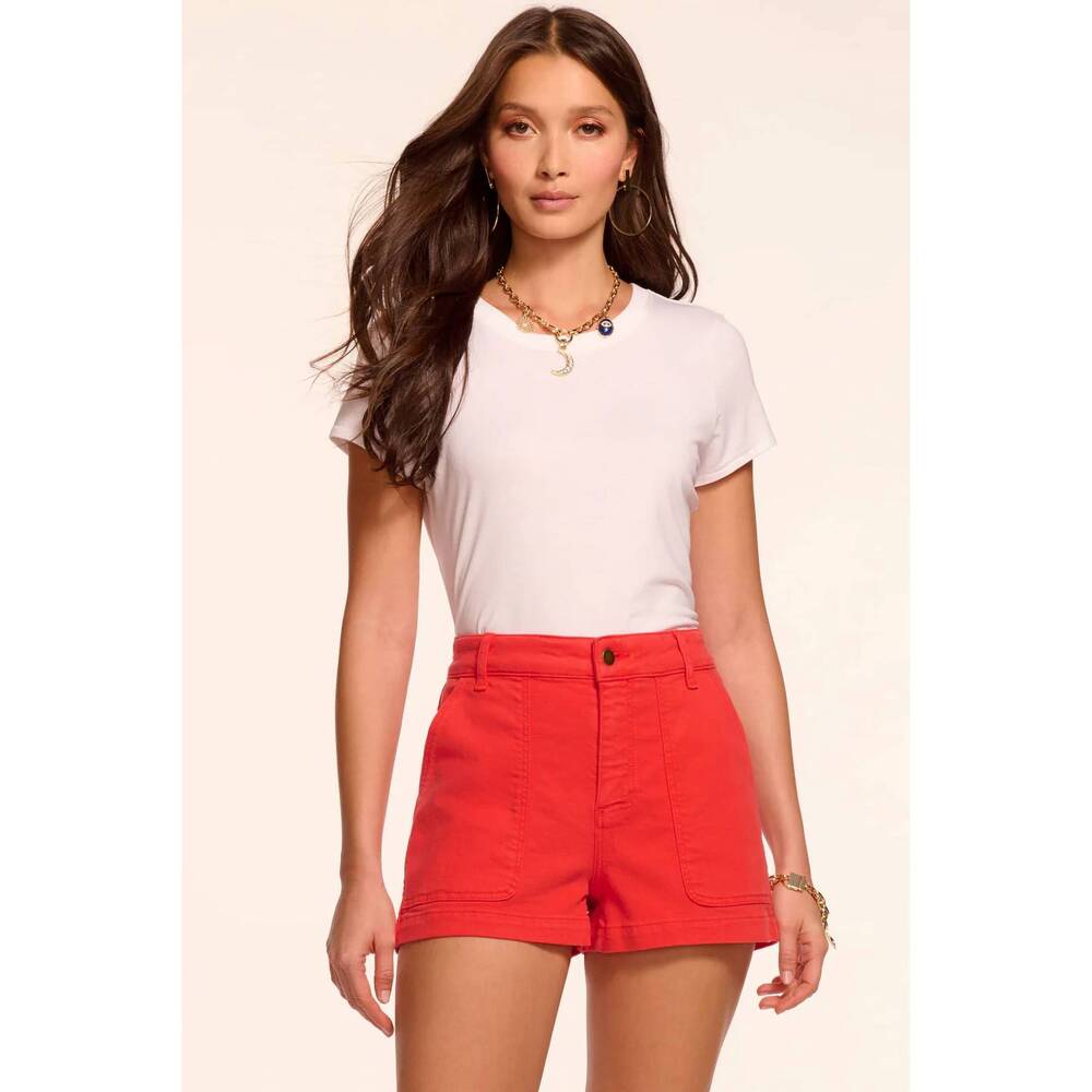 NEW RAMY BROOK hilary patch pockets short in crimson
